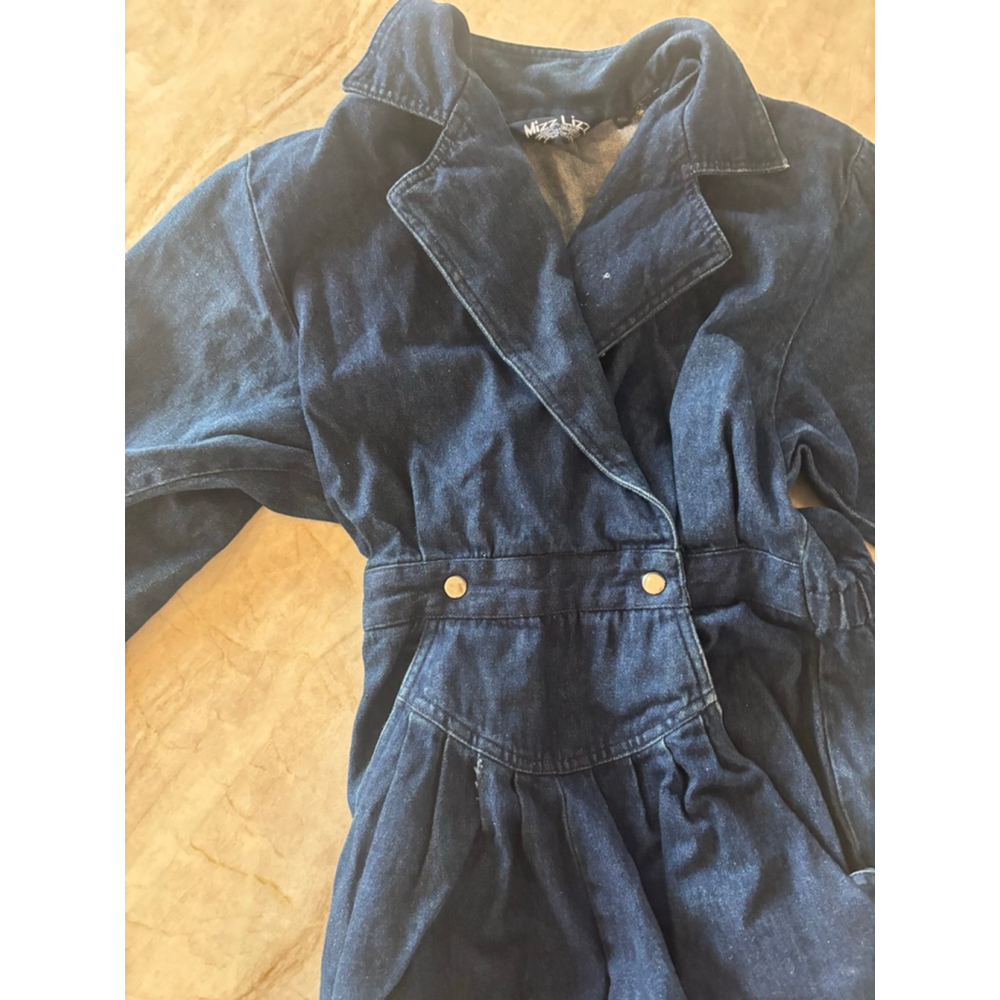 Vintage 80s denim/jean jumpsuit size 8-10 - Picture 3 of 8